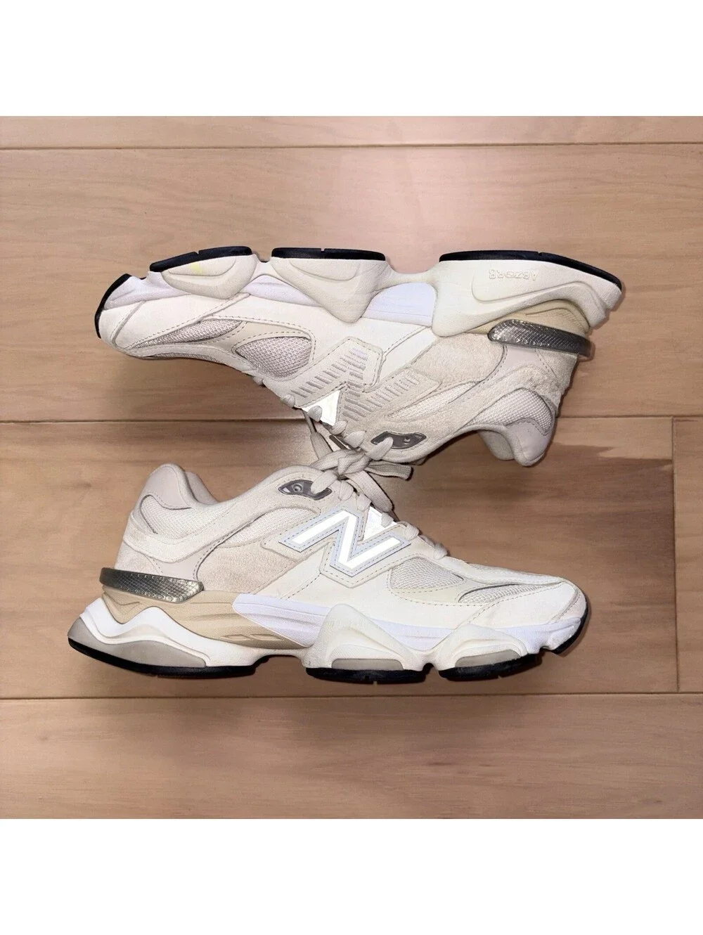 New Balance 9060 White Cream Suede Sneakers Men’s 7 Women’s 8.5 Shoes